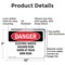 Signmission Electric Shock Hazard Risk Swim At Your Own Risk Danger Sign, Aluminum, 10in W x 7in L, 2PK OS-2PACK-DS-A-710-L-2542 - alternate 2